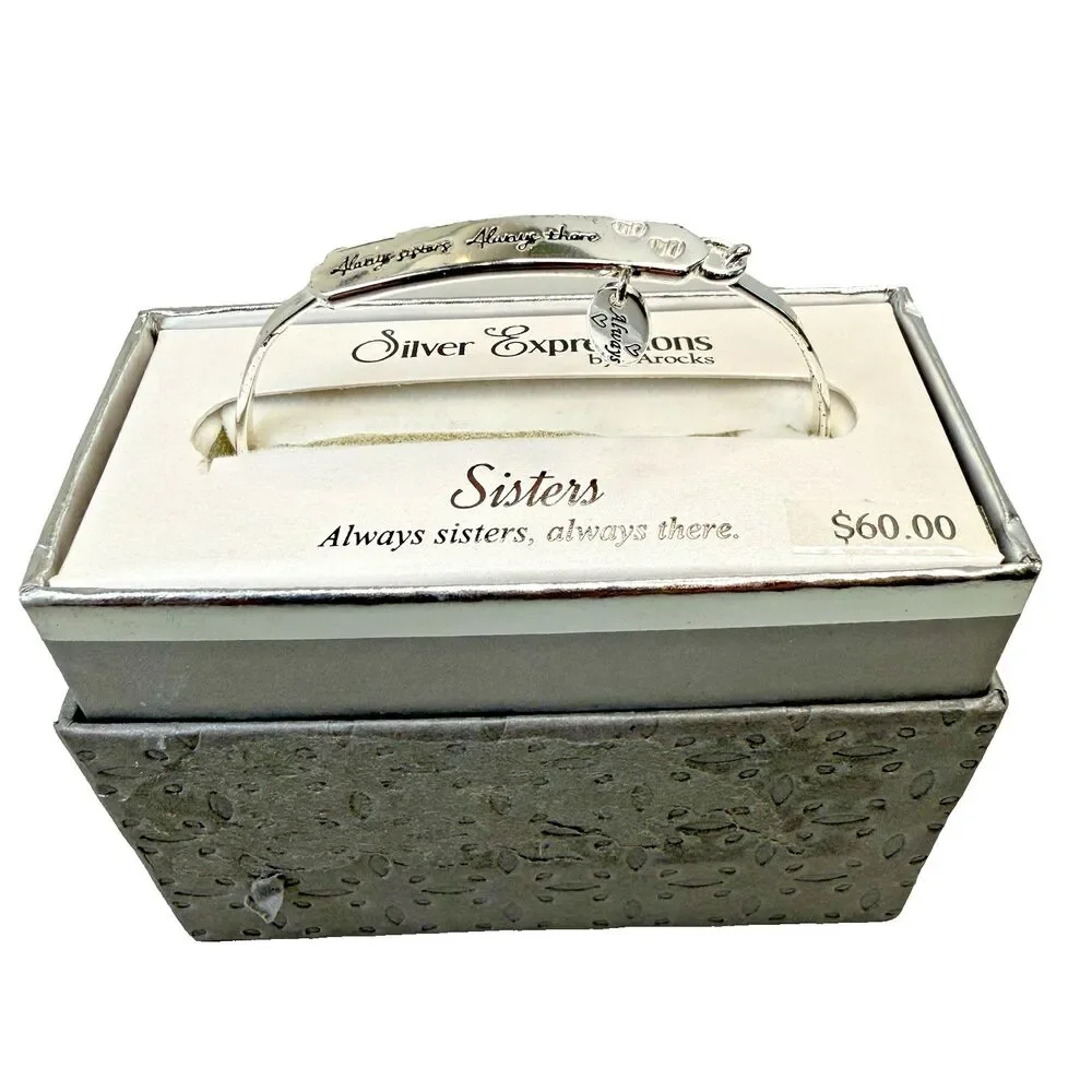 Silver Expressions By LArocks Sisters Always There Bracelet New In Box NIB